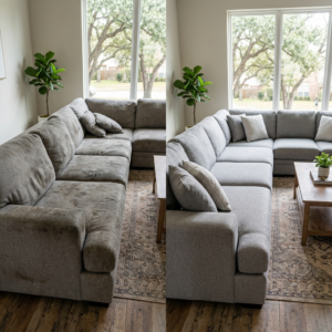 Before and After Upholstery Cleaning